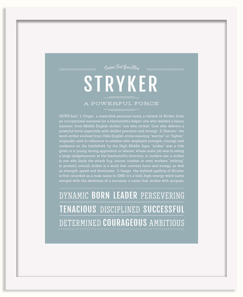 Frame Options | Powder Blue | White Frame, Matted