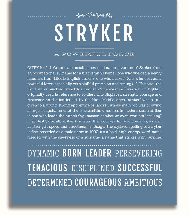 Frame Options | Steele Blue | No Frame