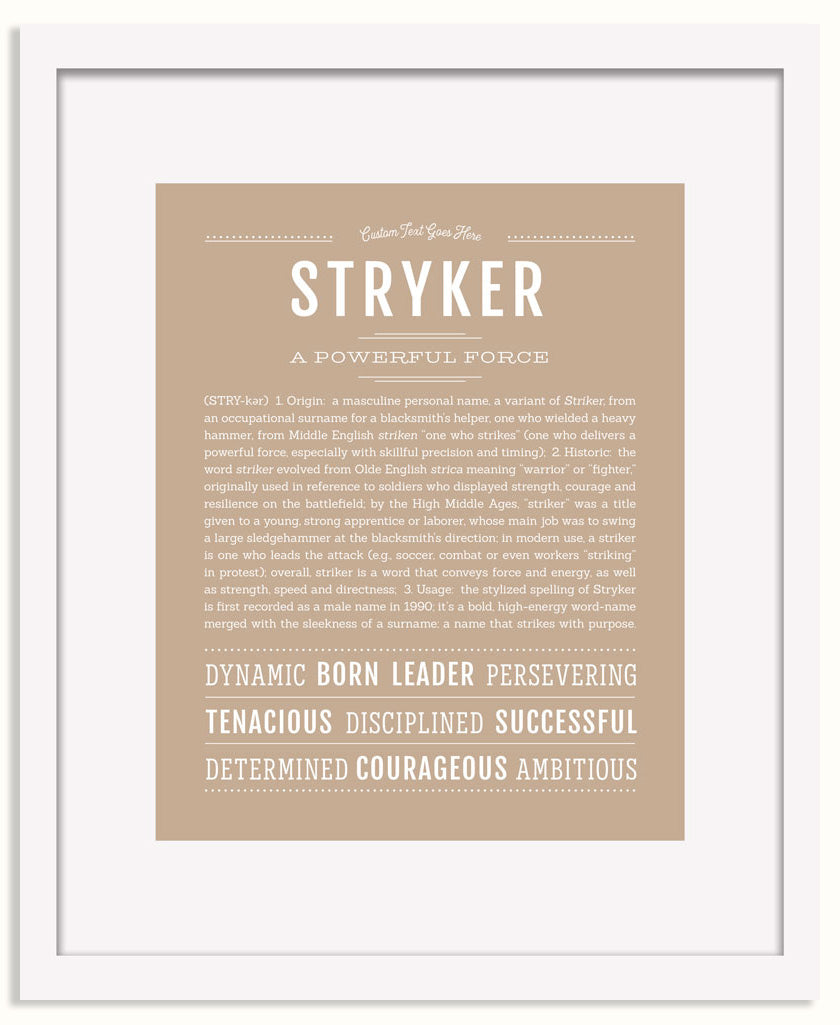 Frame Options | Tan | White Frame, Matted