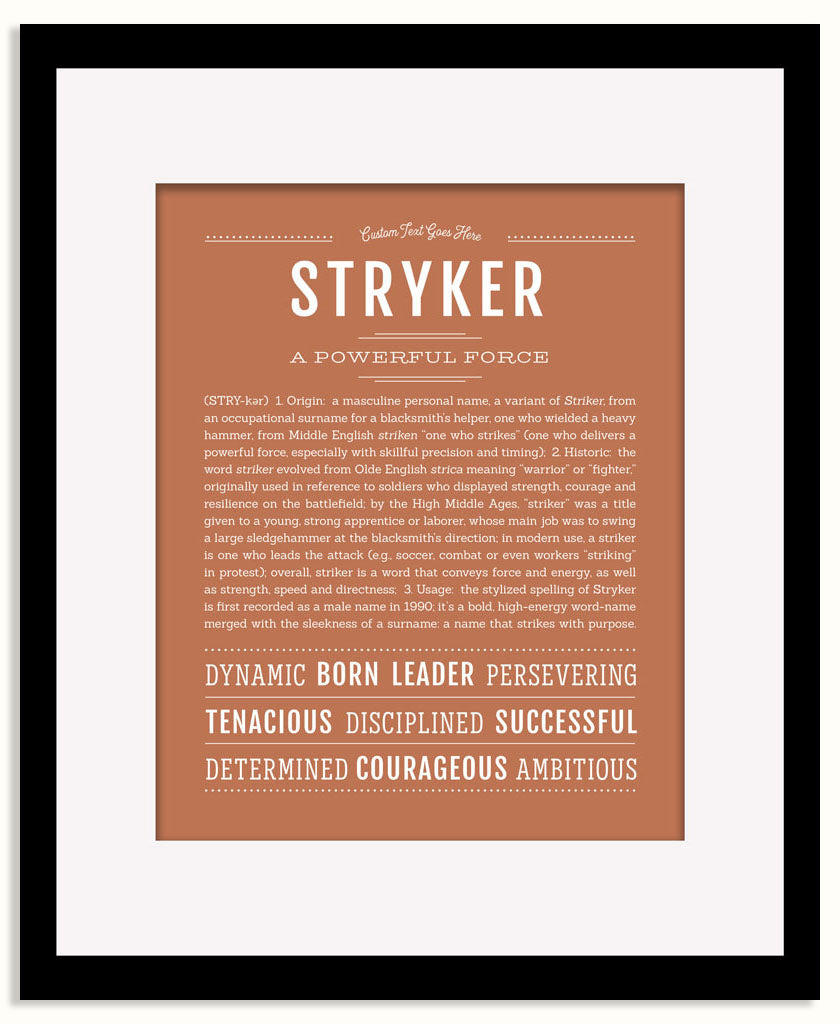 Frame Options | Terra Cotta | Black Frame, Matted