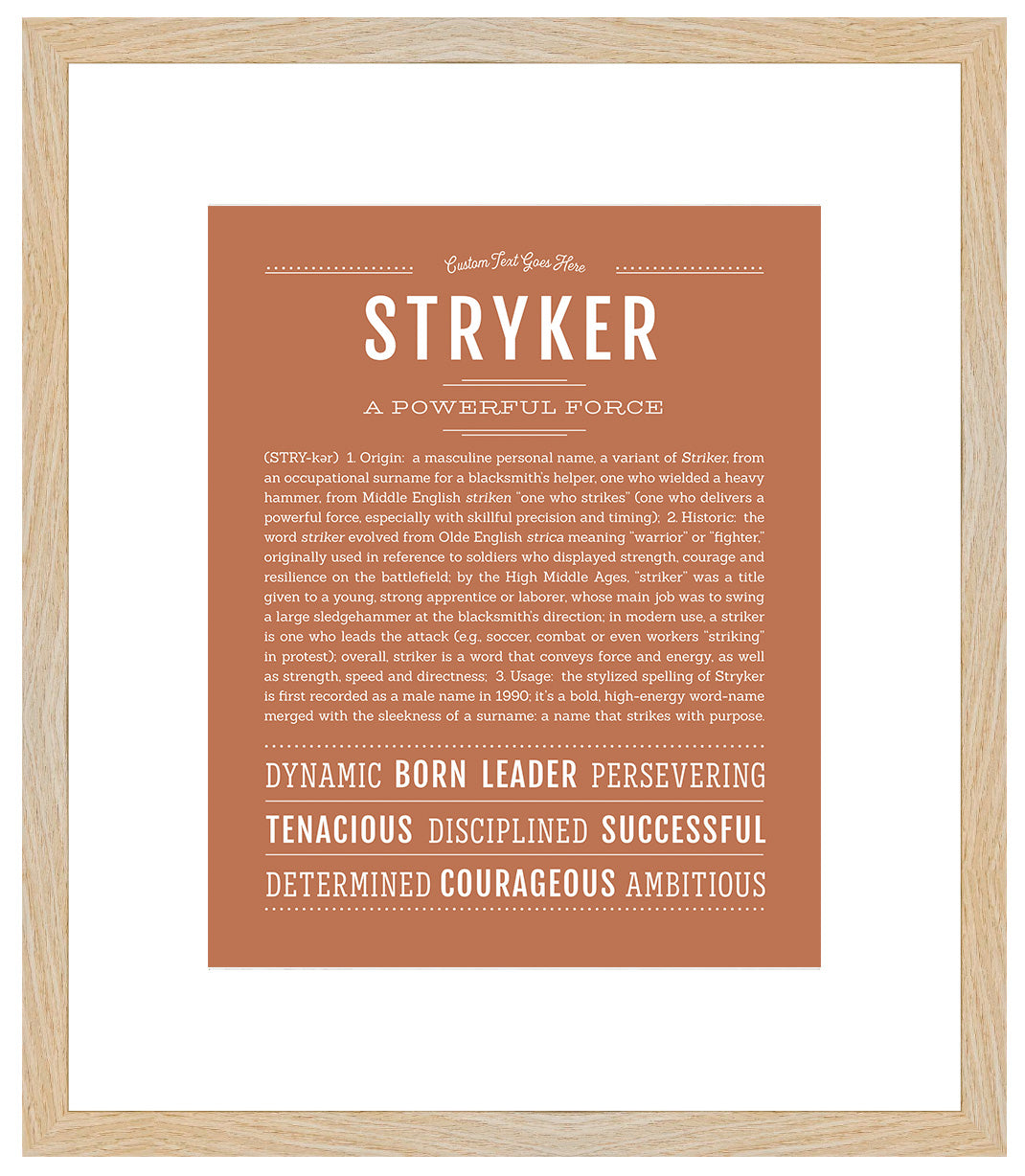 Frame Options | Terra Cotta | Maple Frame, Matted