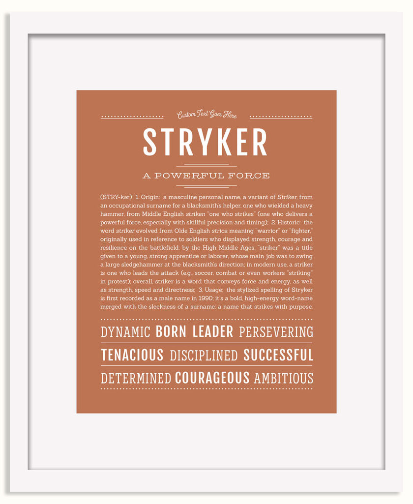 Frame Options | Terra Cotta | White Frame, Matted