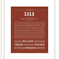 Sula | Name Art Print
