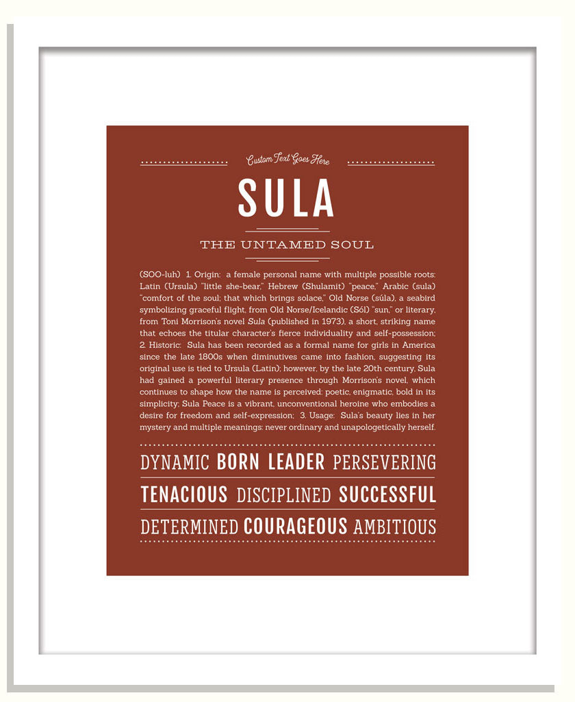Sula | Name Art Print