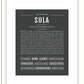 Sula | Name Art Print