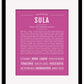 Sula | Name Art Print