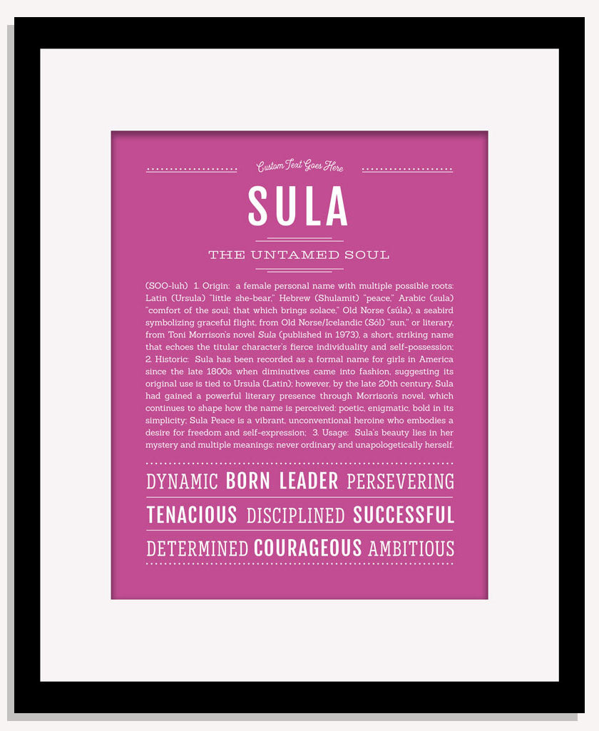 Sula | Name Art Print