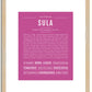 Sula | Name Art Print