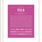 Sula | Name Art Print