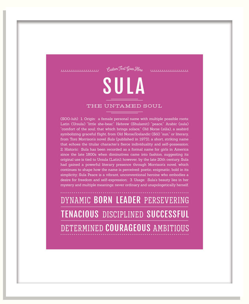 Sula | Name Art Print