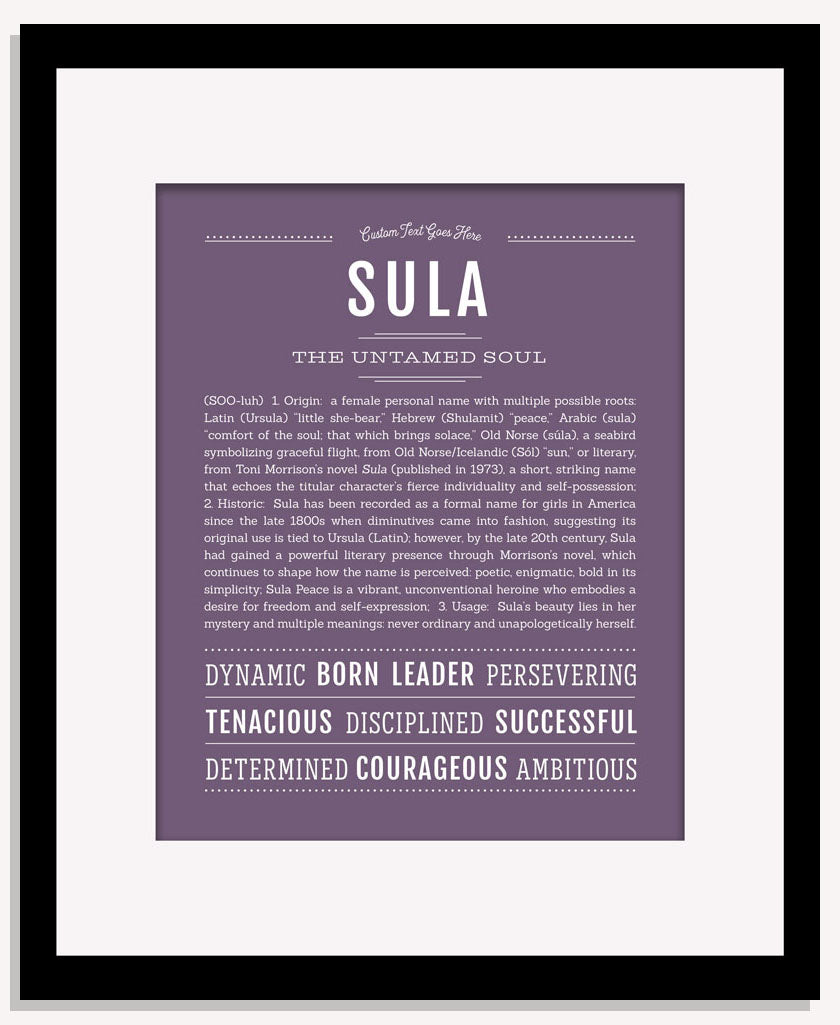 Sula | Name Art Print