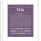 Sula | Name Art Print