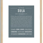 Sula | Name Art Print