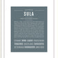 Sula | Name Art Print