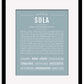 Sula | Name Art Print