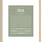Sula | Name Art Print