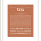Sula | Name Art Print