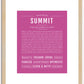 Summit (female) | Name Art Print