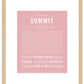 Summit (female) | Name Art Print