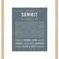 Summit (female) | Name Art Print