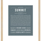 Summit (female) | Name Art Print