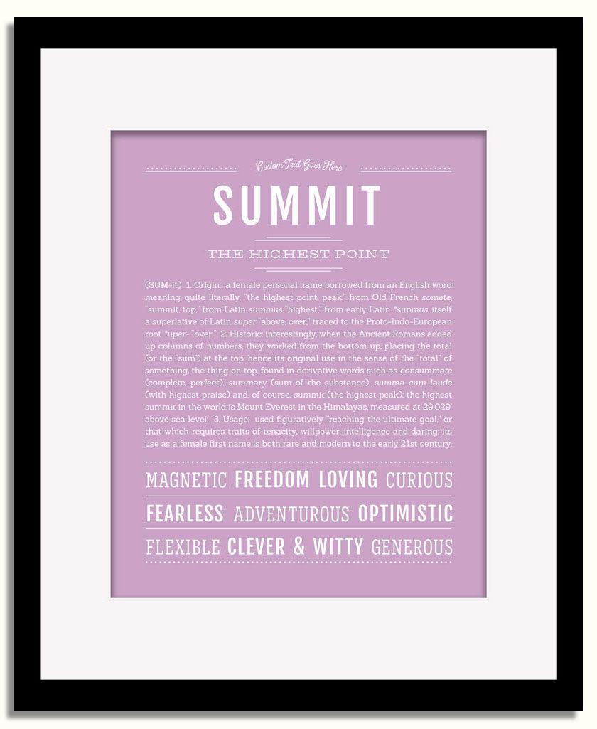 Frame Options | Lilac | Black Frame, Matted