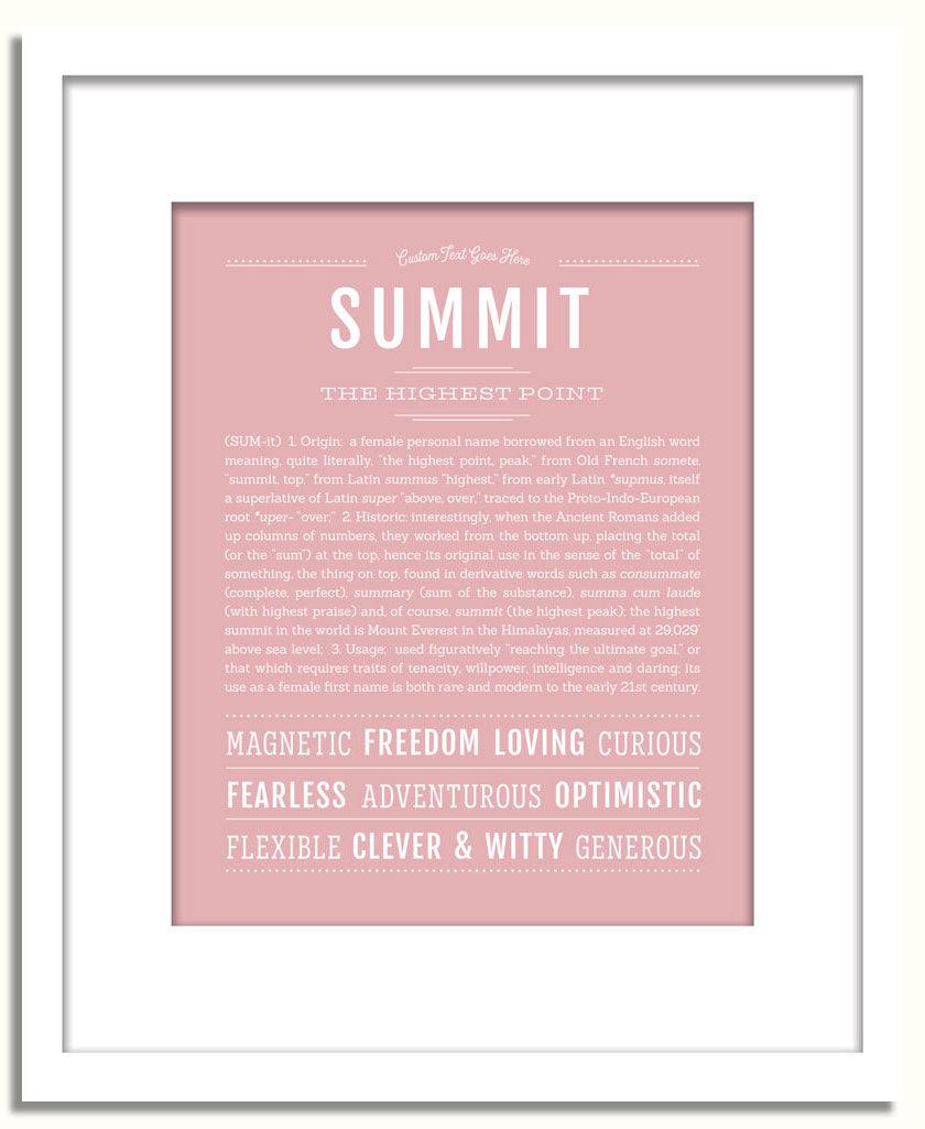 Frame Options | Dusty Rose | White Frame, Matted