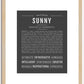 Sunny | Name Art Print