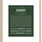 Sunny | Name Art Print