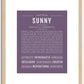 Sunny | Name Art Print