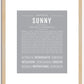 Sunny | Name Art Print