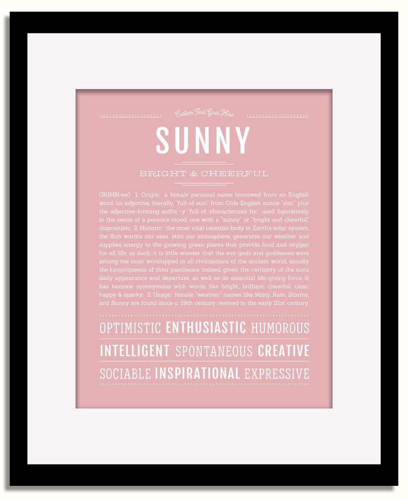 Frame Options | Dusty Rose | Black Frame, Matted