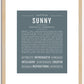 Sunny | Name Art Print