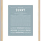 Sunny | Name Art Print