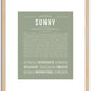 Sunny | Name Art Print