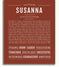 Susanna | Name Art Print – Name Stories