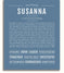 Susanna Personalized Name Meaning Art Prints – Name Stories