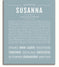 Susanna Personalized Name Meaning Art Prints – Name Stories