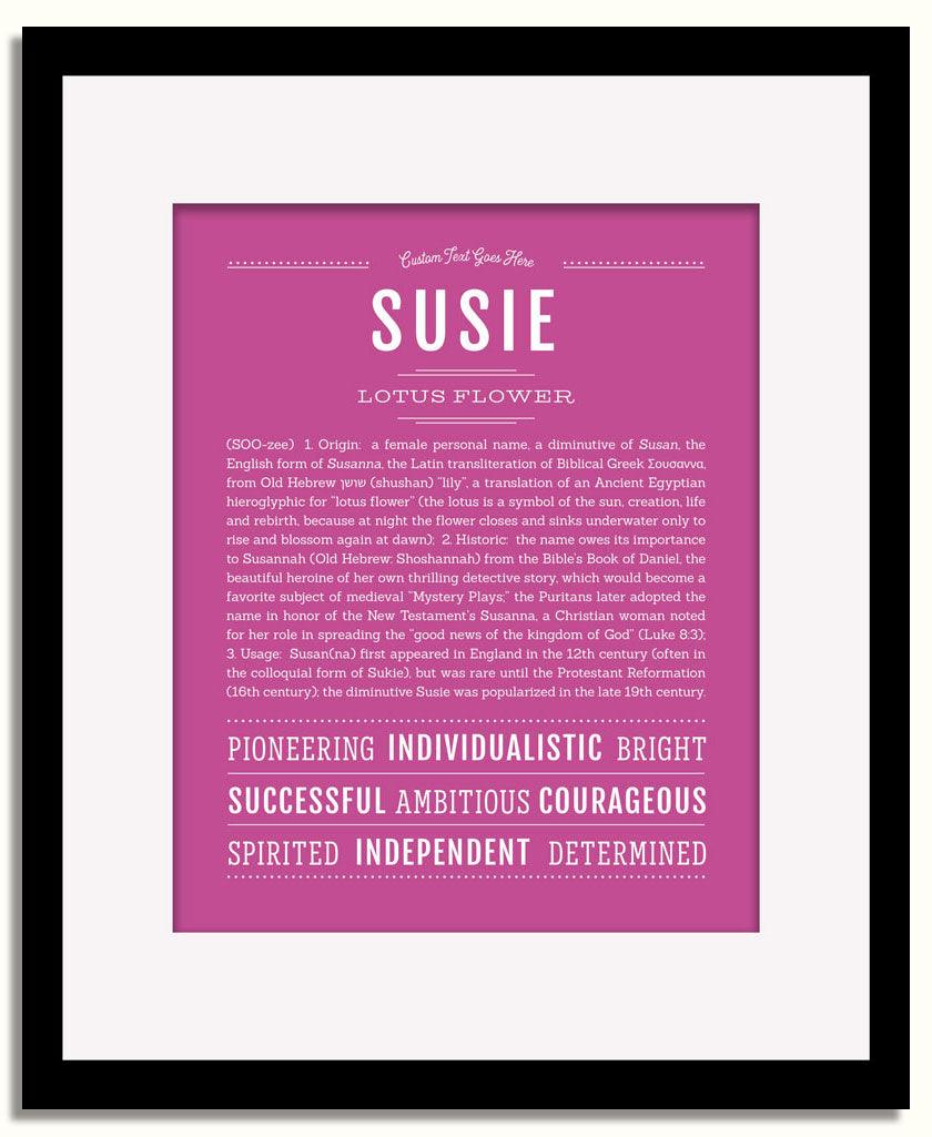 Frame Options | Dark Pink | Black Frame, Matted