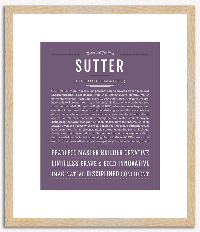 Sutter | Name Art Print