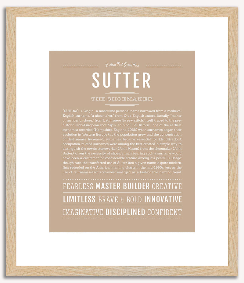 Sutter | Name Art Print