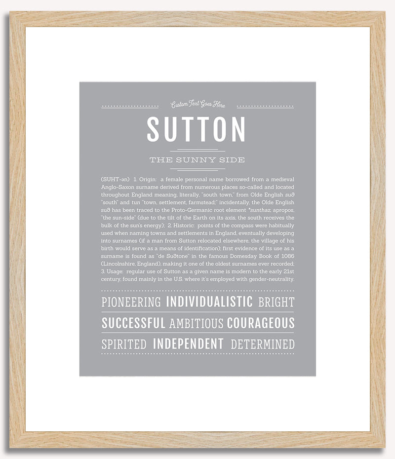 Sutton (female) | Name Art Print