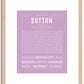 Sutton (female) | Name Art Print