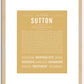 Sutton (female) | Name Art Print