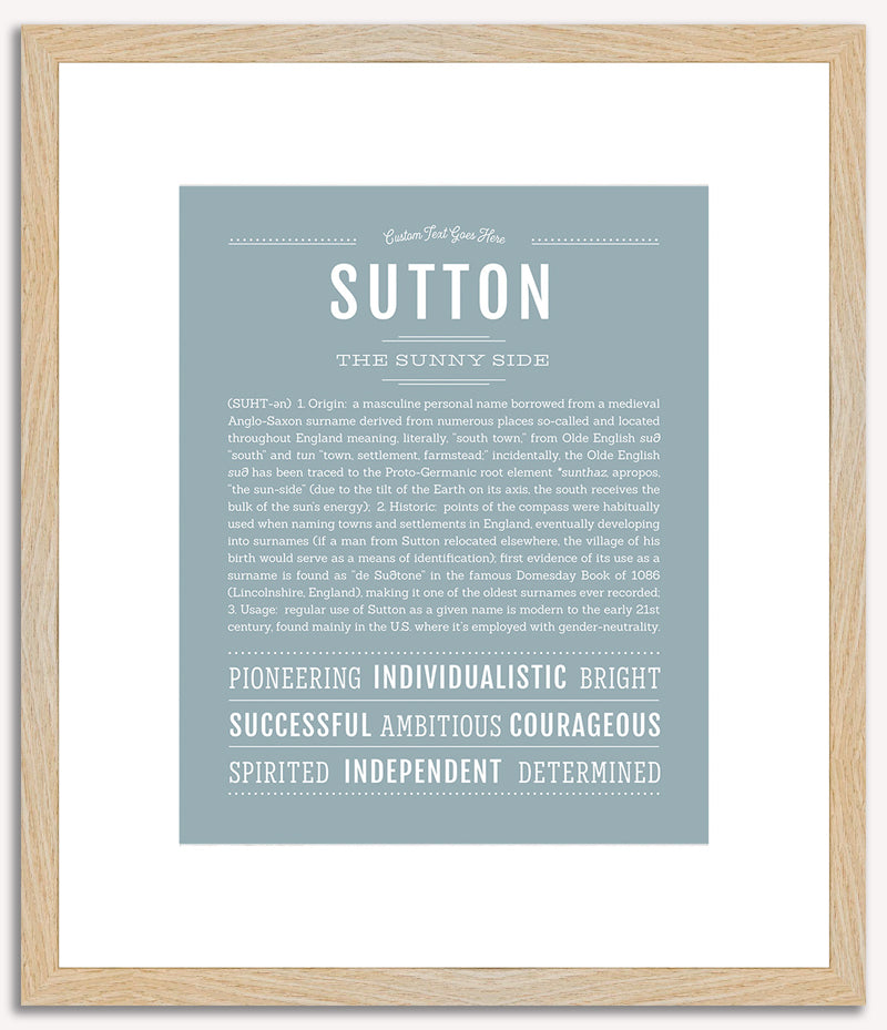 Sutton (male) | Name Art Print