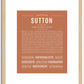 Sutton (female) | Name Art Print