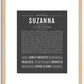 Suzanna | Name Art Print