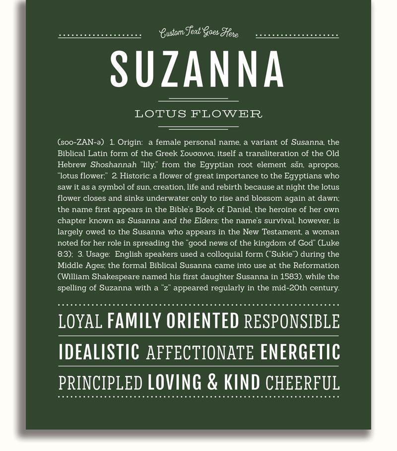 Suzanna | Name Art Print - Personalized Custom Gifts – Name Stories