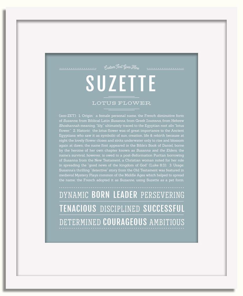 Frame Options | Powder Blue | White Frame, Matted