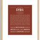 Sybil | Name Art Print